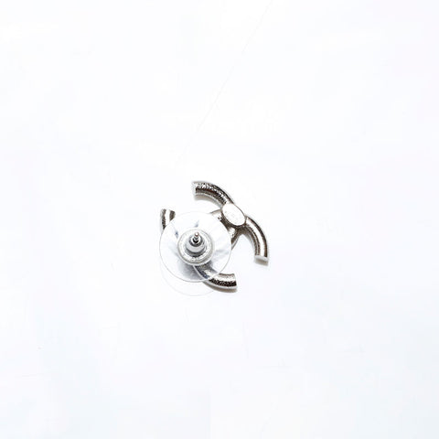CHANEL COCO Mark Rhinestone B20S Pierce Silver WS20490