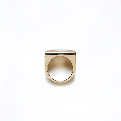 CHANEL COCO Mark Square B21B No. 12/52 Ring gold WS20492