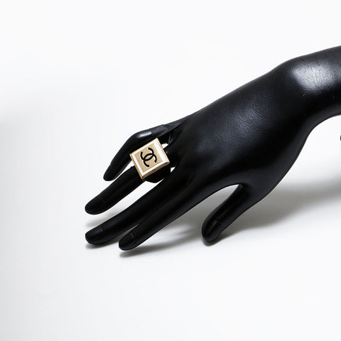 CHANEL COCO Mark Square B21B No. 12/52 Ring gold WS20492