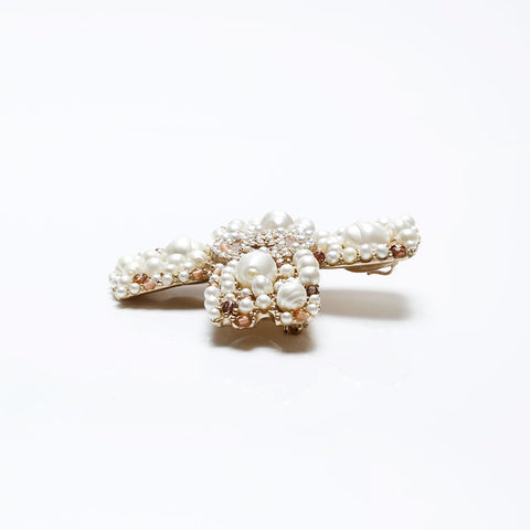 CHANEL COCO Mark Pearl 05A Brooch gold WS20494