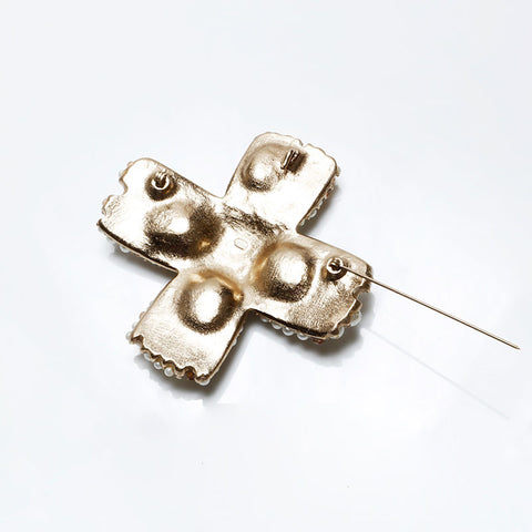 CHANEL COCO Mark Pearl 05A Brooch gold WS20494