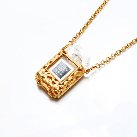 CHANEL Perfume Bottle Perfume Necklace gold WS20495