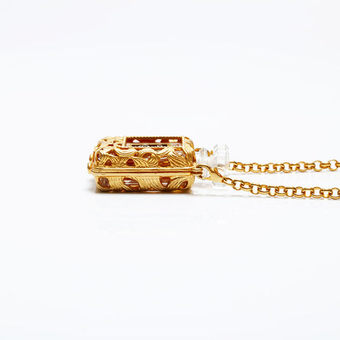 CHANEL Perfume Bottle Perfume Necklace gold WS20495