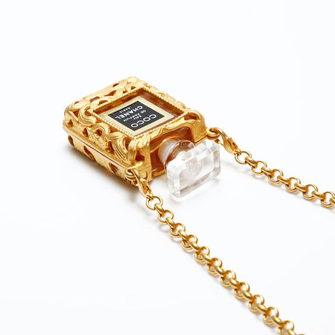 CHANEL Perfume Bottle Perfume Necklace gold WS20495