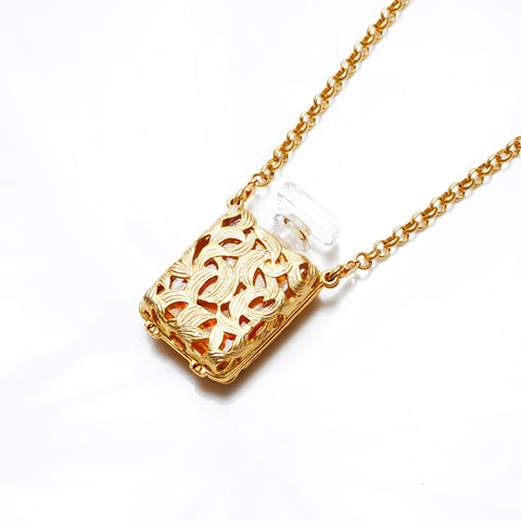 CHANEL Perfume Bottle Perfume Necklace gold WS20495