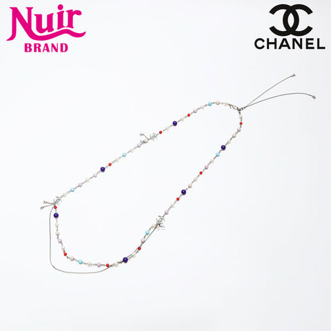 CHANEL COCO Mark Pearl A12P Long Necklace multicolor WS20497