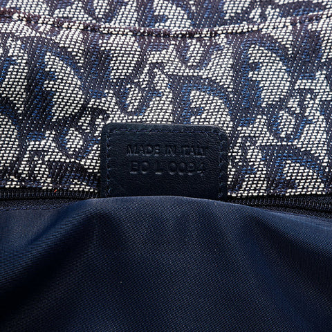Christian Dior Canvas CDMetal Trotter Shoulder Bag Navy WS20505