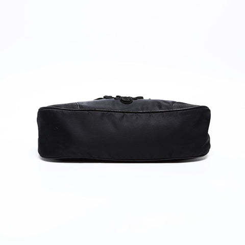 PRADA embroidery Shoulder Bag black WS20509