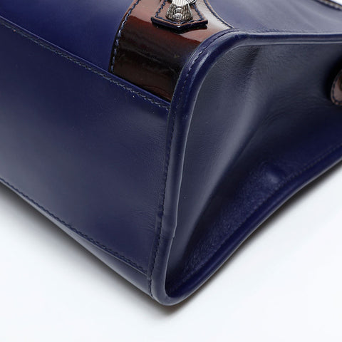 BALENCIAGA City Large Patent Leather Handbag purple WS20513