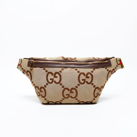 GUCCI Jumbo GG canvas body bag Waist bag Brown WS20514
