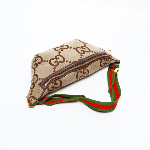 GUCCI Jumbo GG canvas body bag Waist bag Brown WS20514