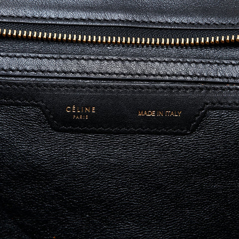 CELINE Trapeze Boa Mouton Handbag black WS20515