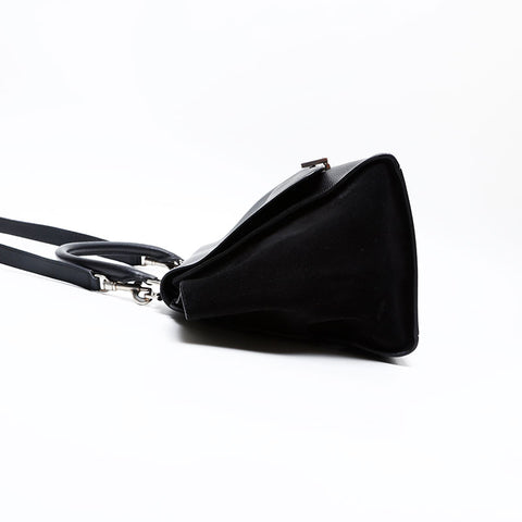 CELINE Trapeze Boa Mouton Handbag black WS20518