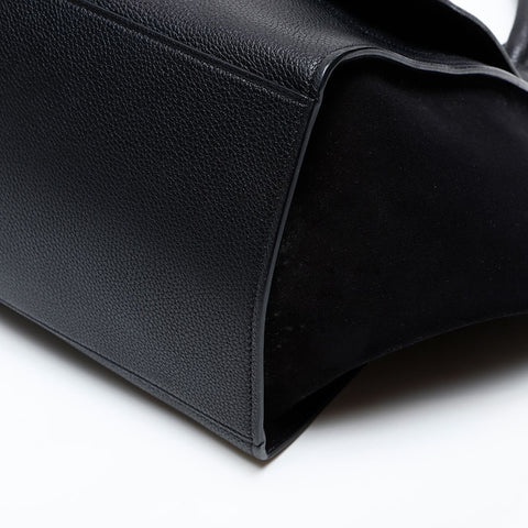 CELINE Trapeze Boa Mouton Handbag black WS20518