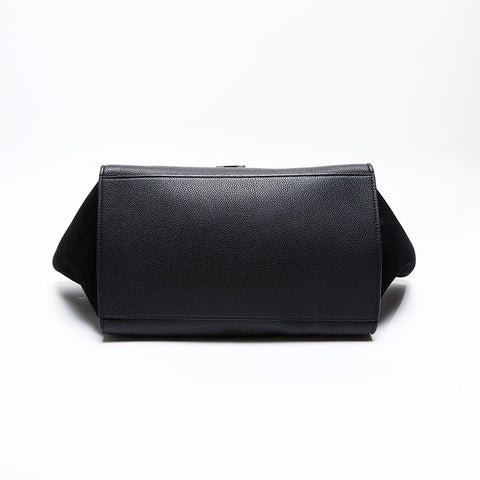 CELINE Trapeze Boa Mouton Handbag black WS20518