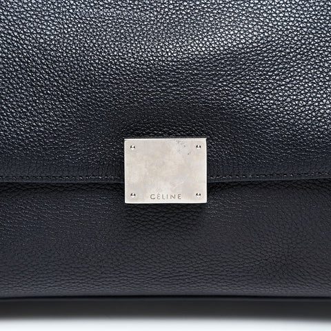 CELINE Trapeze Boa Mouton Handbag black WS20518