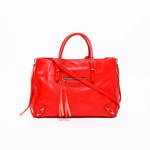 バレンシアガ BALENCIAGA ザ ペーパー ミニ ハンドバッグ レッド WS20519