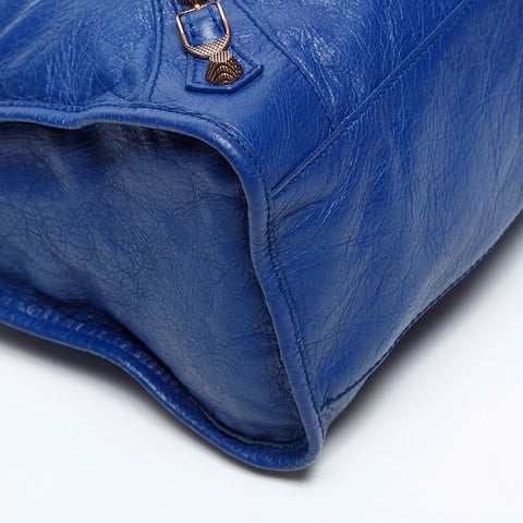 BALENCIAGA Giant City 2way Handbag blue WS20521
