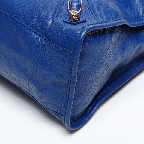 BALENCIAGA Giant City 2way Handbag blue WS20521