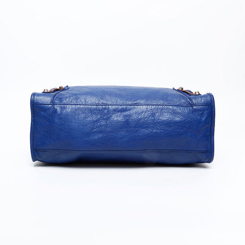 BALENCIAGA Giant City 2way Handbag blue WS20521