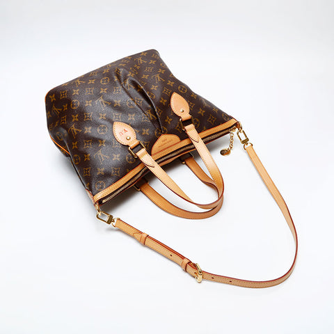 LOUIS VUITTON 2013 Monogram Palermo PM with initials Tote Bag Brown WS20523
