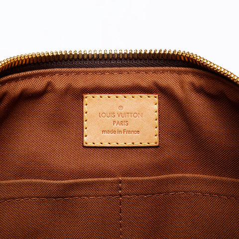 LOUIS VUITTON 2013 Monogram Palermo PM with initials Tote Bag Brown WS20523