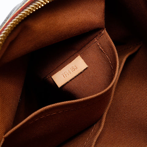 LOUIS VUITTON 2013 Monogram Palermo PM with initials Tote Bag Brown WS20523