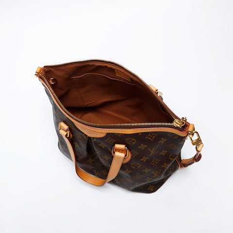 LOUIS VUITTON 2013 Monogram Palermo PM with initials Tote Bag Brown WS20523