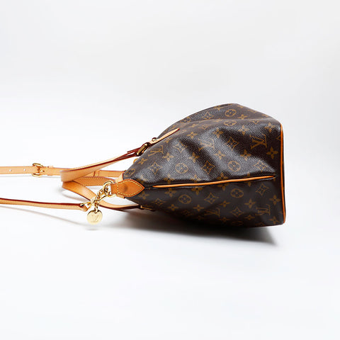 LOUIS VUITTON 2013 Monogram Palermo PM with initials Tote Bag Brown WS20523