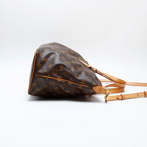 LOUIS VUITTON 2013 Monogram Palermo PM with initials Tote Bag Brown WS20523