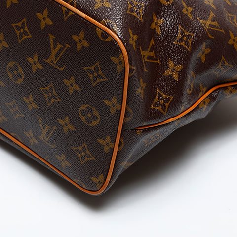 LOUIS VUITTON 2013 Monogram Palermo PM with initials Tote Bag Brown WS20523