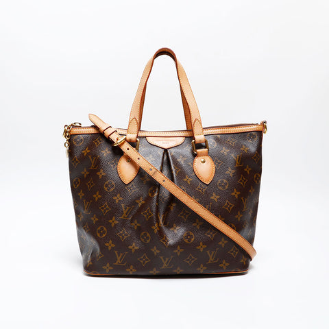 LOUIS VUITTON 2011 Monogram Palermo PM Tote Bag Brown WS20524