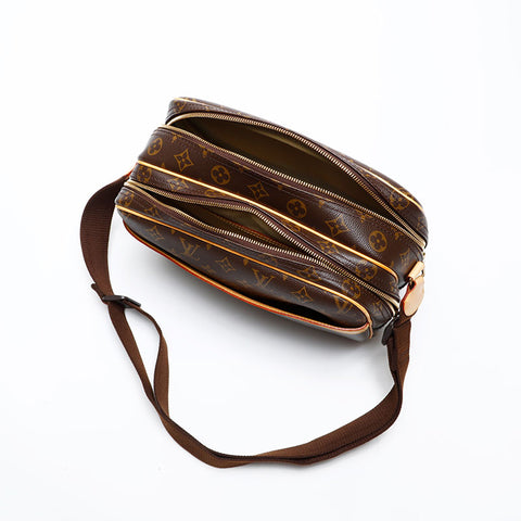LOUIS VUITTON 2005 Monogram Reporter PM Shoulder Bag Brown WS20525