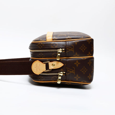 LOUIS VUITTON 2005 Monogram Reporter PM Shoulder Bag Brown WS20525