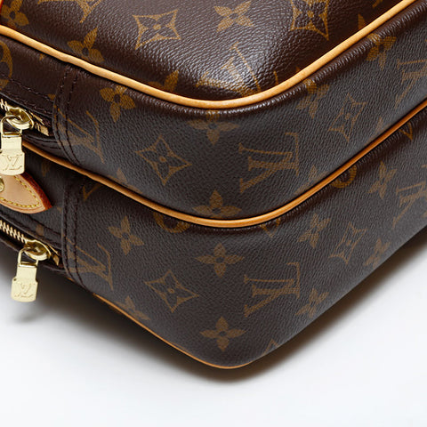 LOUIS VUITTON 2005 Monogram Reporter PM Shoulder Bag Brown WS20525