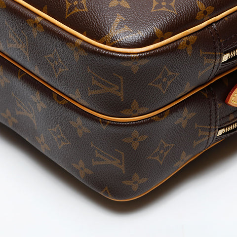 LOUIS VUITTON 2005 Monogram Reporter PM Shoulder Bag Brown WS20525