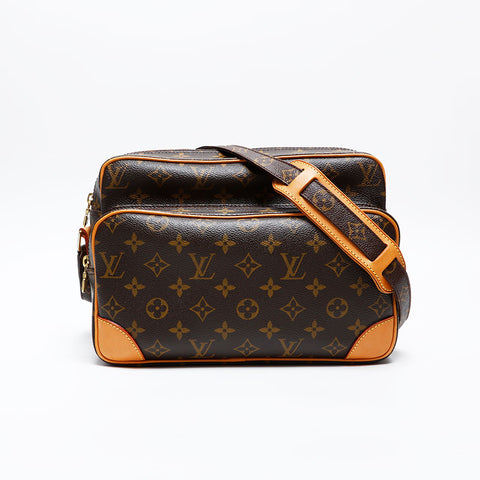 LOUIS VUITTON 2007 Monogram Nile Shoulder Bag Brown WS20526