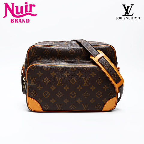 LOUIS VUITTON 2002 Monogram Nile Shoulder Bag Brown WS20528