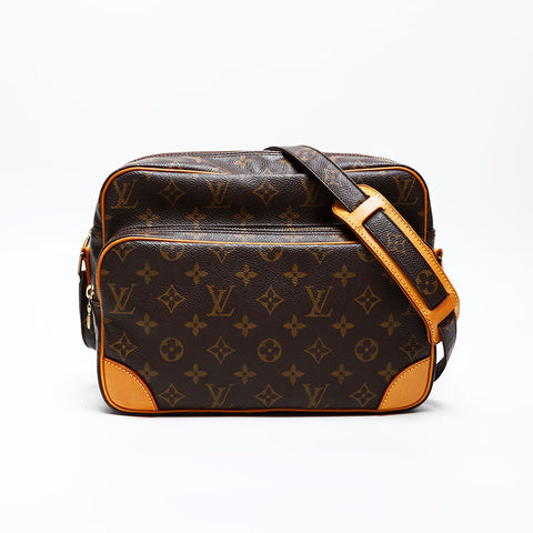 LOUIS VUITTON 2002 Monogram Nile Shoulder Bag Brown WS20528
