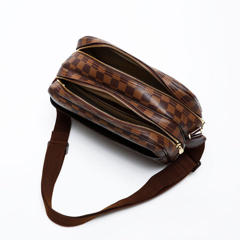 LOUIS VUITTON 2006 Damier Reporter PM Shoulder Bag Brown WS20529