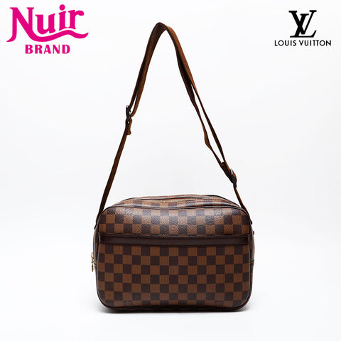 LOUIS VUITTON 2006 Damier Reporter PM Shoulder Bag Brown WS20529