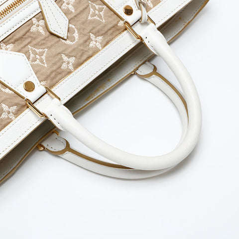 LOUIS VUITTON 2010 Monogram Sabia Caba MM Tote Bag beige WS20531