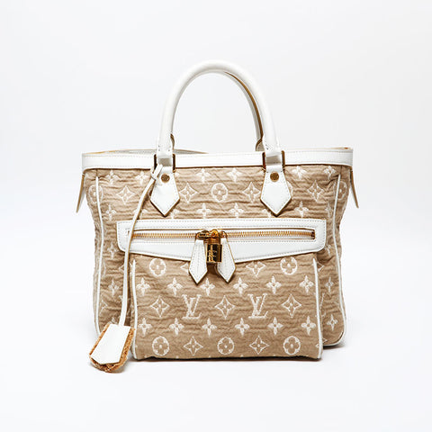 LOUIS VUITTON 2010 Monogram Sabia Caba MM Tote Bag beige WS20531