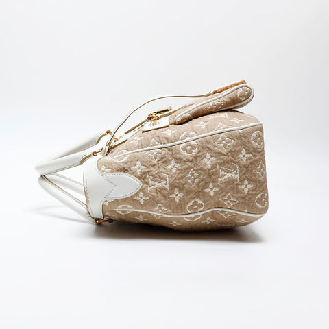 LOUIS VUITTON 2010 Monogram Sabia Caba MM Tote Bag beige WS20531