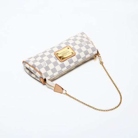 LOUIS VUITTON 2012 Damier Azur Eva Shoulder Bag white WS20532