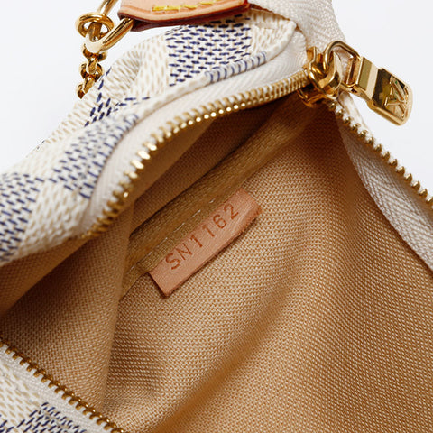 LOUIS VUITTON 2012 Damier Azur Eva Shoulder Bag white WS20532