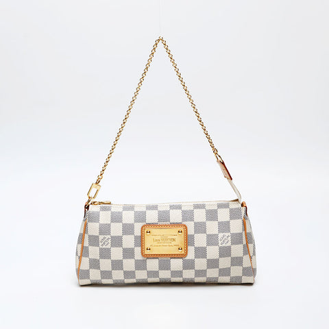 LOUIS VUITTON 2012 Damier Azur Eva Shoulder Bag white WS20532
