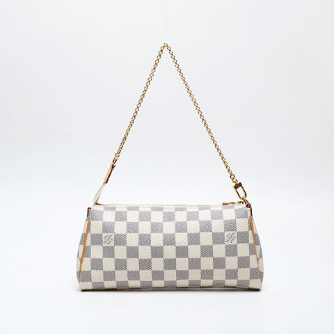 LOUIS VUITTON 2012 Damier Azur Eva Shoulder Bag white WS20532