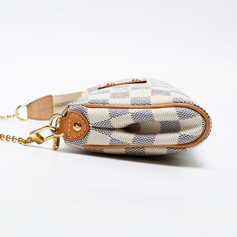 LOUIS VUITTON 2012 Damier Azur Eva Shoulder Bag white WS20532