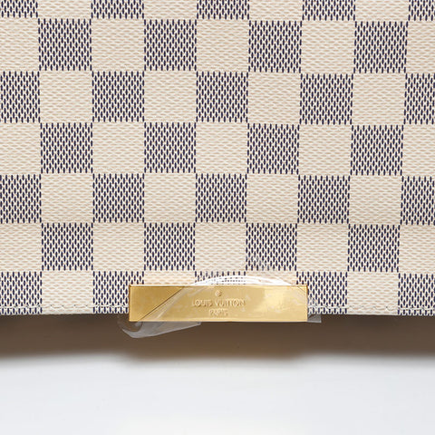 LOUIS VUITTON 2014 Damier Azur Favorite MM Shoulder Bag white WS20533